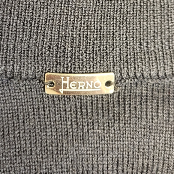 Herno Dark Blue Men's Virgin Wool Sweater Size 48 - Picture 4 of 5